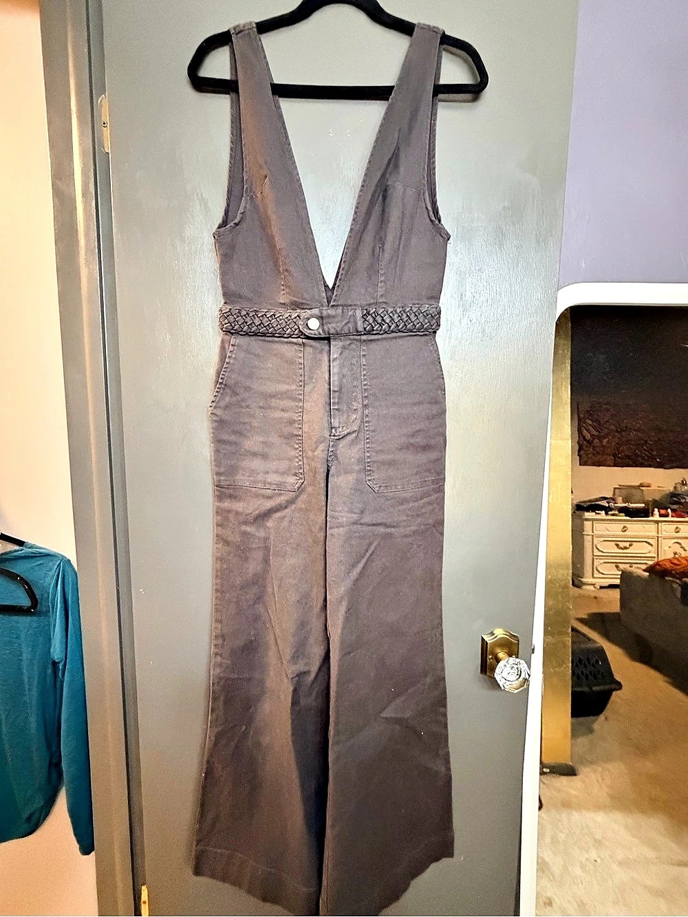 Chaser Wide Leg Jumpsuit in Black Like New